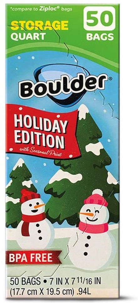 Holiday Quart Size Storage Bags