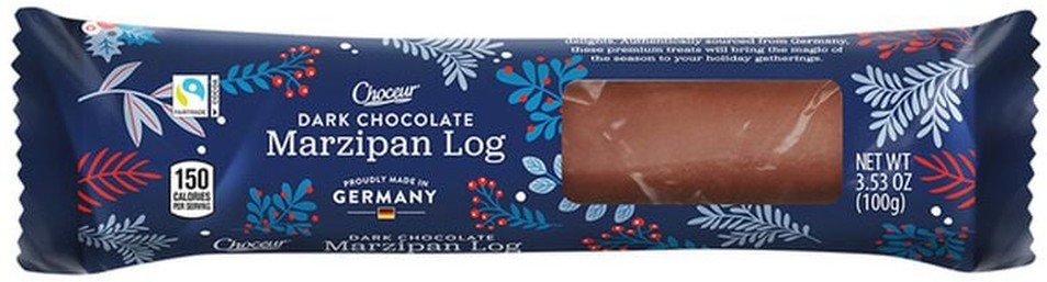 Dark Chocolate Marzipan Log