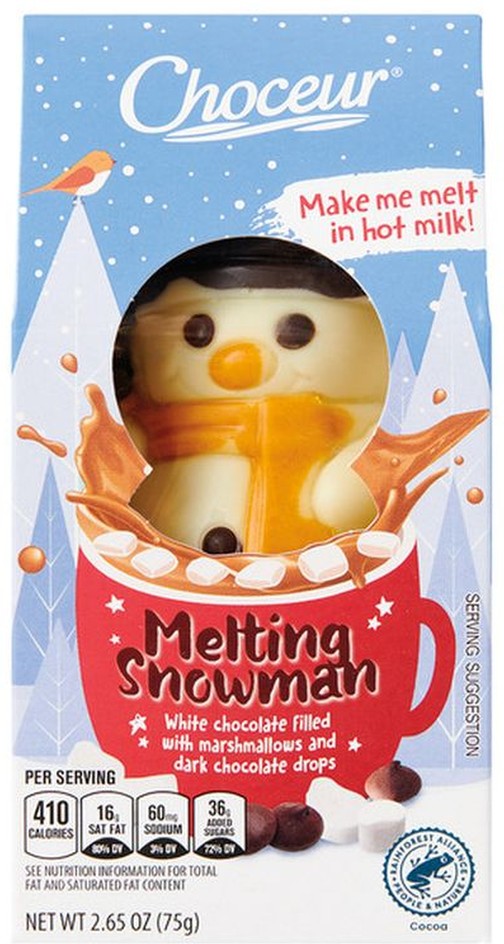 Filled Melting White Chocolate Snowman Cocoa Bomb