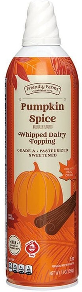 Pumpkin Spice Whipped Dairy Topping