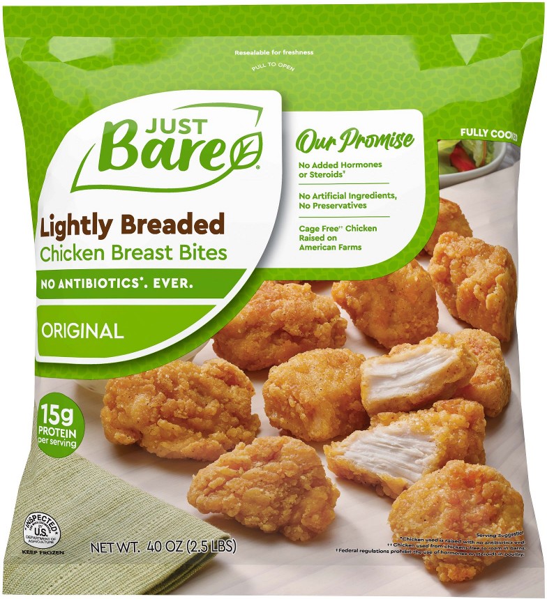 Lightly Breaded Chicken Bites, Serves 14, 2.5 lbs.