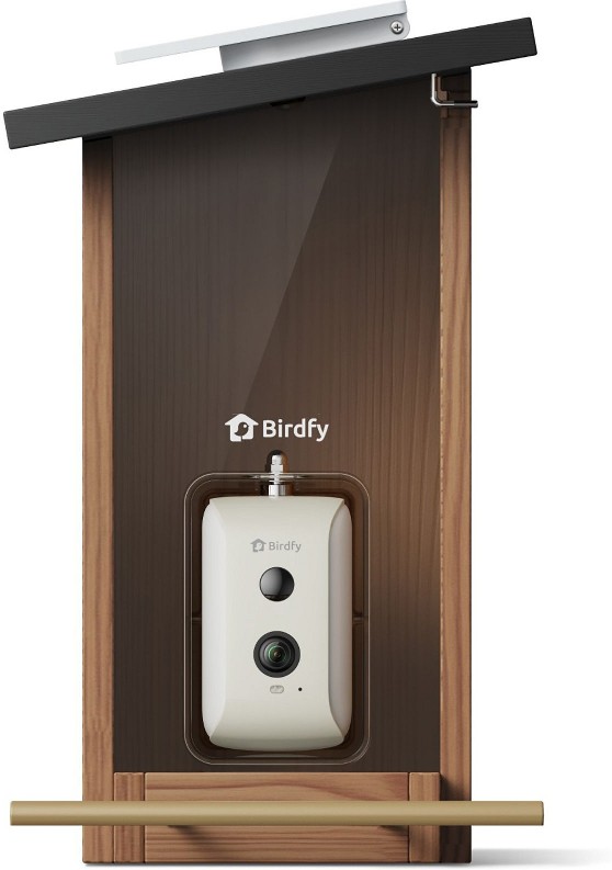 Smart Bird Feeder Ebony with Camera and Solar Panel