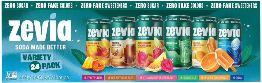 Zero Sugar Soda, Six Flavor Variety Pack, Cans, 24 pk./12 fl. oz.