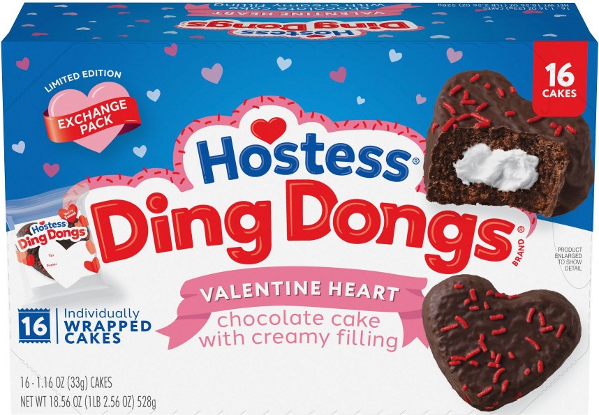 Valentines Ding Dongs, 16 pk.