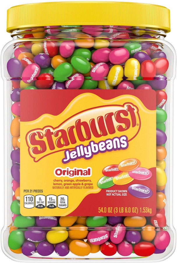 Original Assorted Jelly Beans Chewy Candy Resealable Jar, 54 oz.