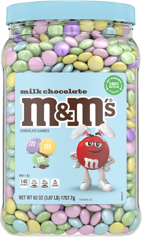 Milk Chocolate Pastel Easter Candy Bulk Jar, 62 oz.