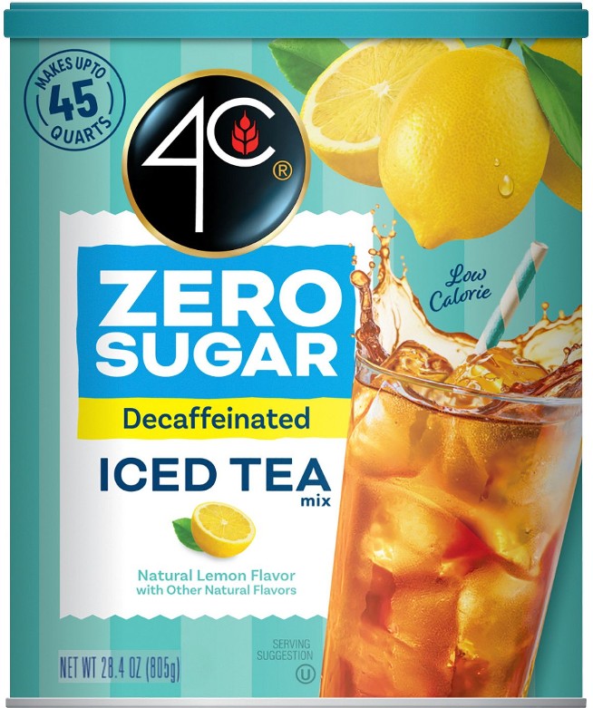 Zero Sugar Decaffeinated Iced Tea Mix, Makes 45 Quarts, 28.4 oz.