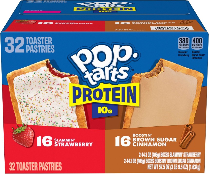 Protein Toaster Pastries, 10g Protein, Variety Pack, 32 ct.