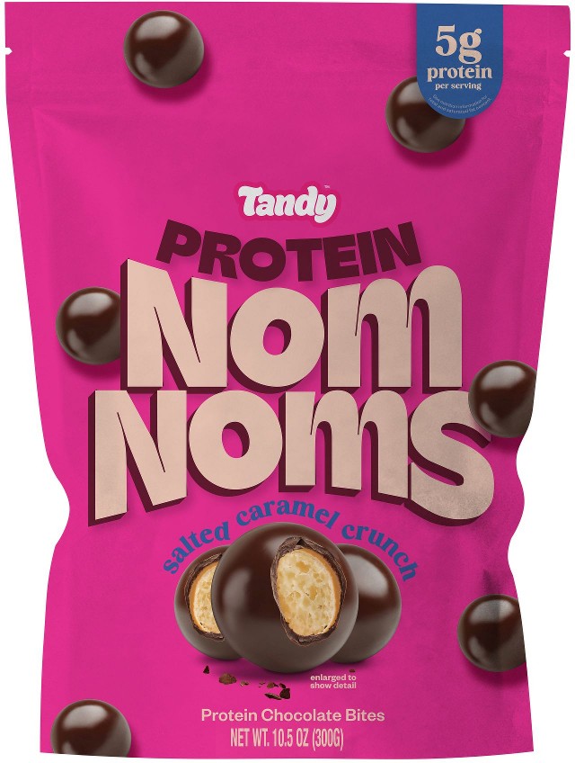 Nomnoms Salted Caramel Crunch Protein Chocolate Bites, 5g Protein, 10.5 oz.