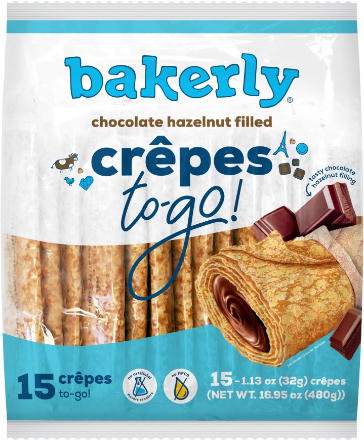 Chocolate Hazelnut Filled Crepes To-Go Snacks, Individually Wrapped, 15 ct.