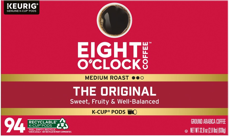 K-Cup Original Arabica Coffee, Medium Roast, Pods, 94 ct.