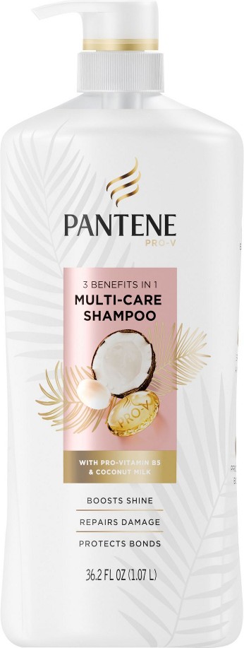 Multi-Care Shampoo, 3 Benefits in 1 with Pro-V and Coconut Milk, 36.2 oz.
