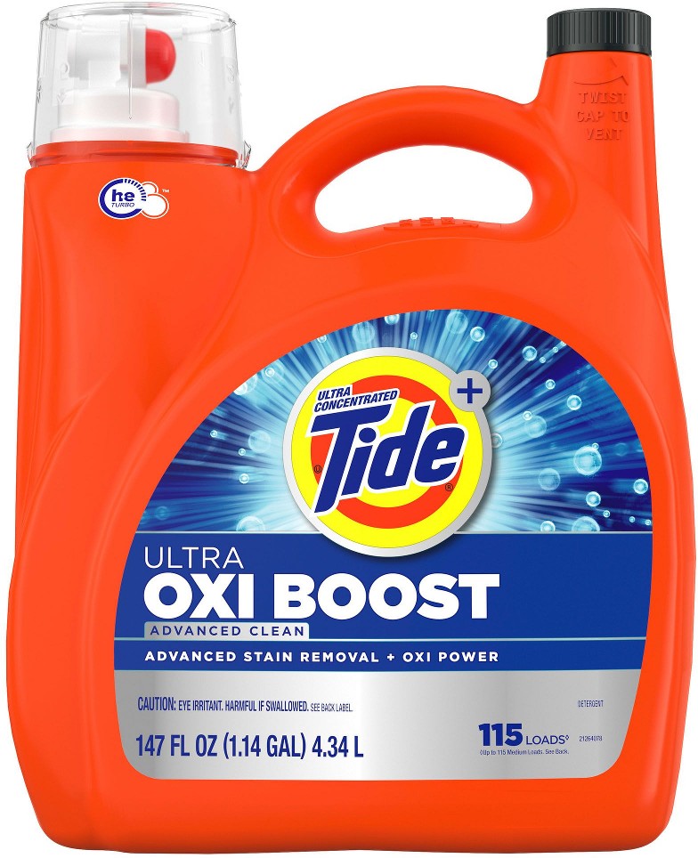 Ultra Oxi Boost Liquid Laundry Detergent - Advanced Clean, 115 loads/147 oz.