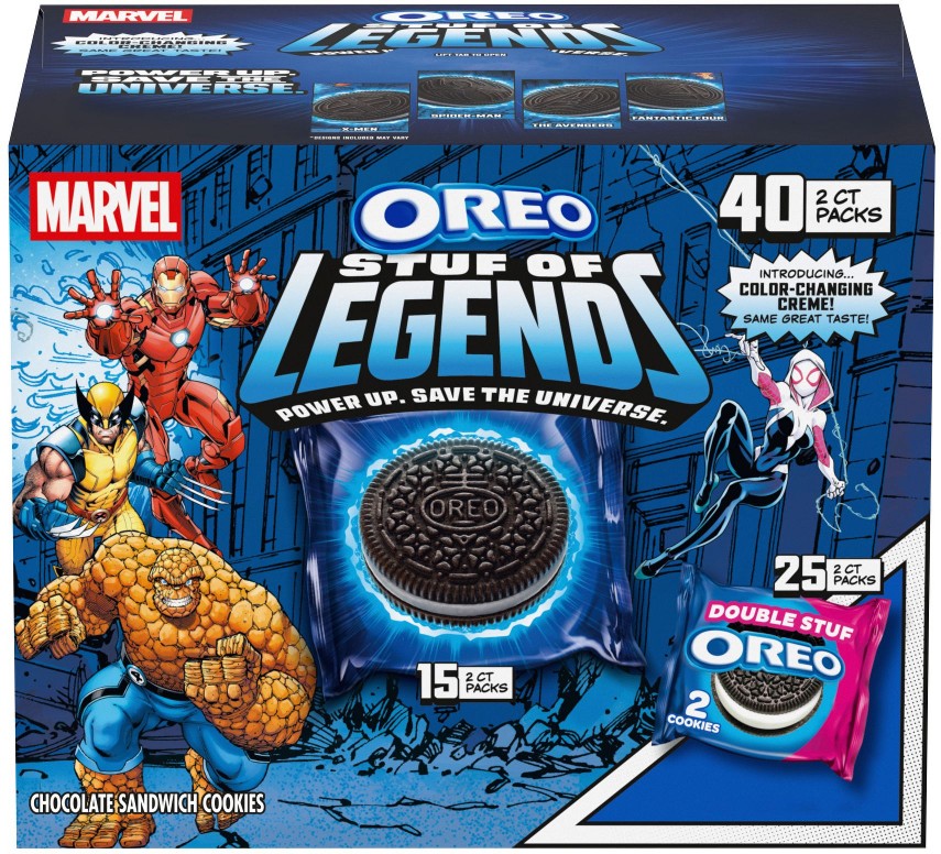 Chocolate Sandwich Cookies, Marvel Stuf Of Legends, Variety Pack, 40 ct.