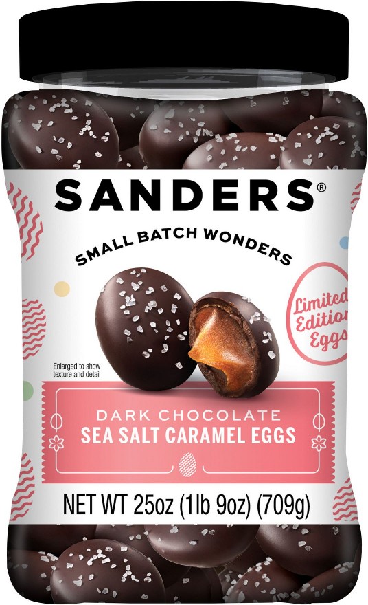 Dark Chocolate Sea Salt Caramel Eggs, 25 oz.