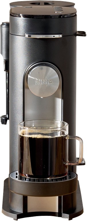 Pods & Grounds Specialty Single-Serve Coffee Maker with Milk Frother