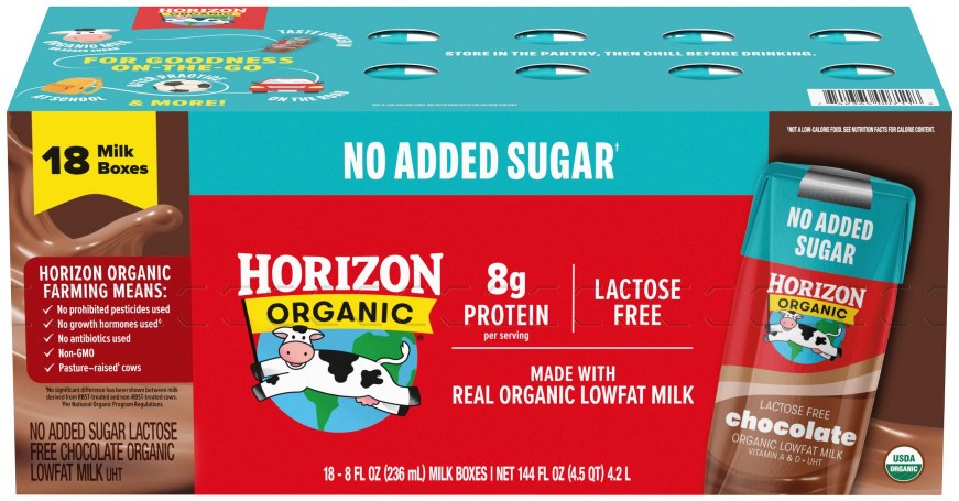 Shelf Stable Lactose Free No Added Sugar Lowfat Chocolate Milk Boxes, 18 ct./8 fl. oz.