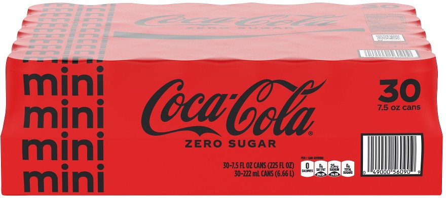 Zero Sugar Soda, Mini Cans, 30 pk./7.5 oz.