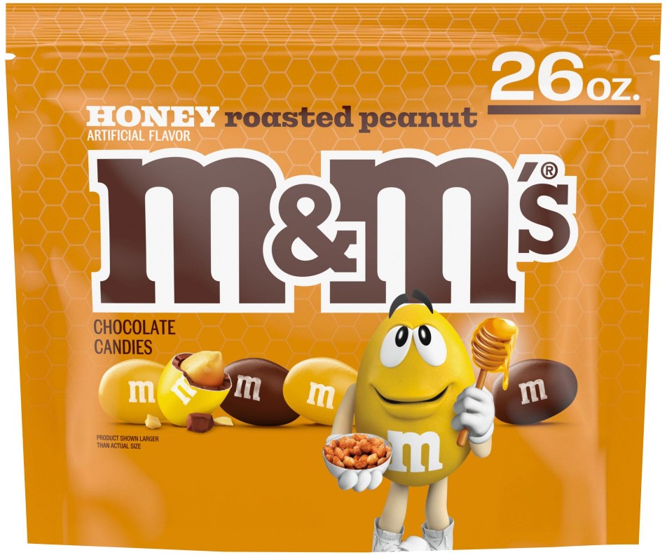 Honey Roasted Peanut Milk Chocolate Candy, Bulk Bag, Resealable Pack, 26 oz.