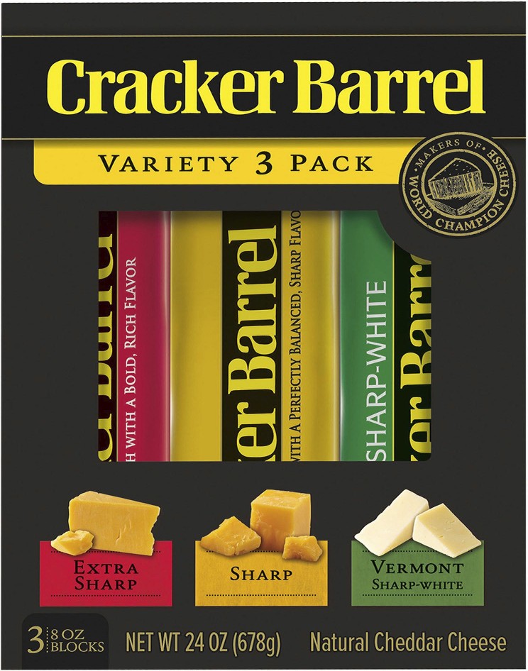 Cheddar Cheese Variety Pack, 3 pk./8 oz.