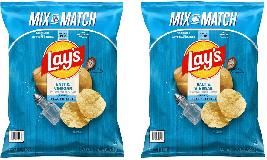 Potato Chips Salt & Vinegar Flavored, Pick n' Pack, 2 ct.