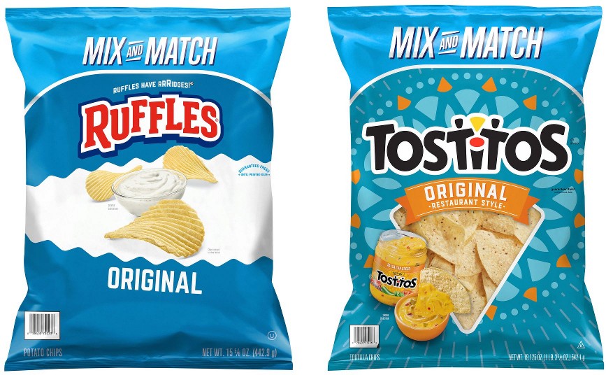 Restaurant Style Tortilla Chips & Ruffles Regular Potato Chips, Pick n' Pack