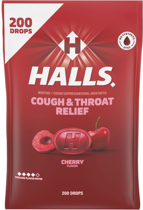 Relief Cherry Flavor Cough Drops, Value Pack, 200 ct.