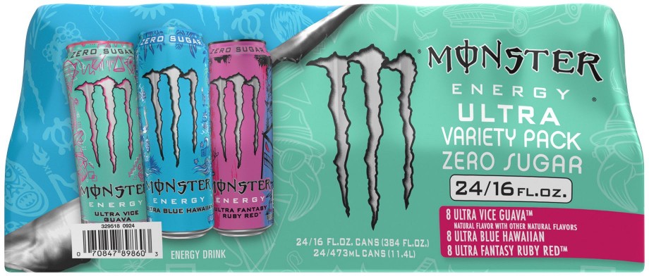 Ultra Variety Vice Guava, Blue Hawaiian, Fantasy Ruby Red, Cans, 24 pk./16 oz.