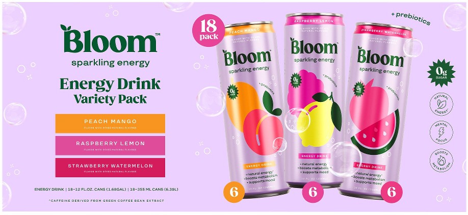 Sparkling Energy Variety Pack, 18 pk./12 oz.