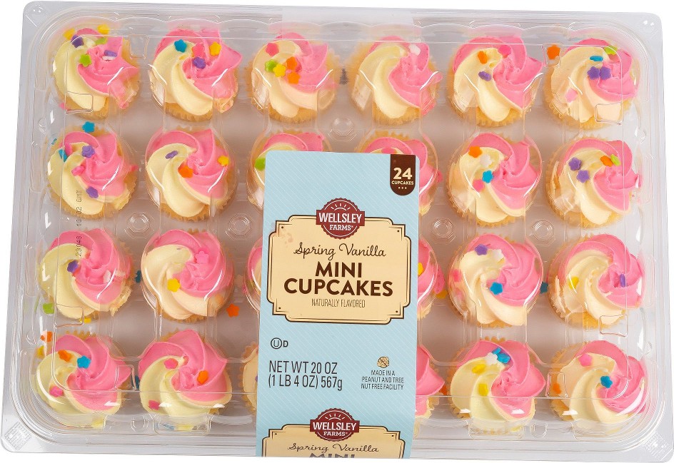Spring Mini Vanilla Cupcakes, 24 ct.