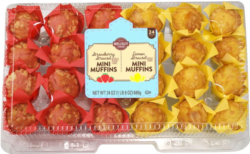 Strawberry Streusel & Lemon Streusel Mini Muffins, 24 ct./1 oz.