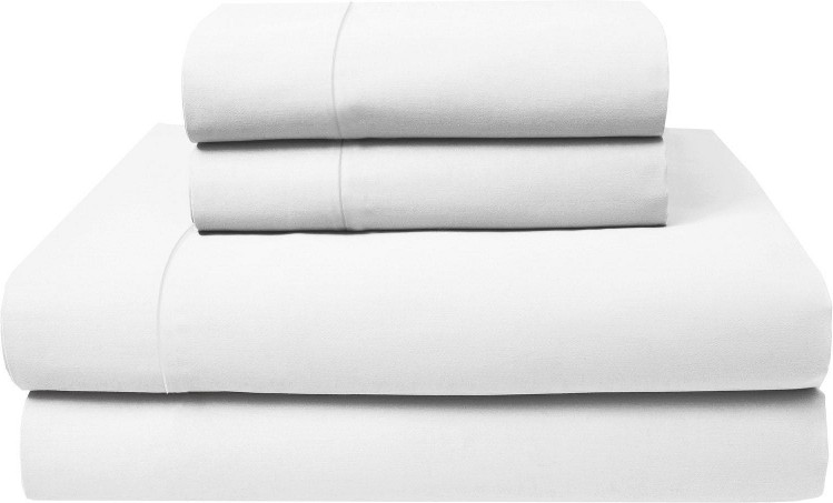 1000TC CVC Satin 6 Pc. King Size Sheet Set - White