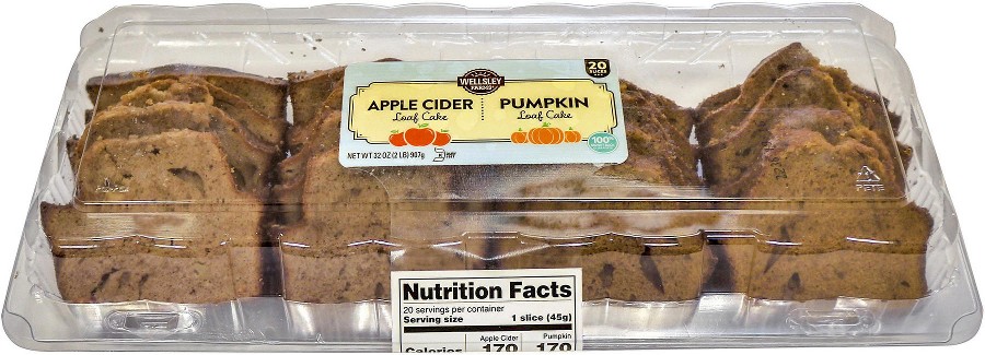 Apple Cider and Pumpkin Loaf Cake Slices, 20 ct.