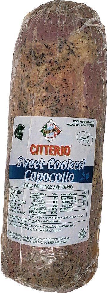 Sweet Capocollo, 0.75-1.5 lb Standard Cut