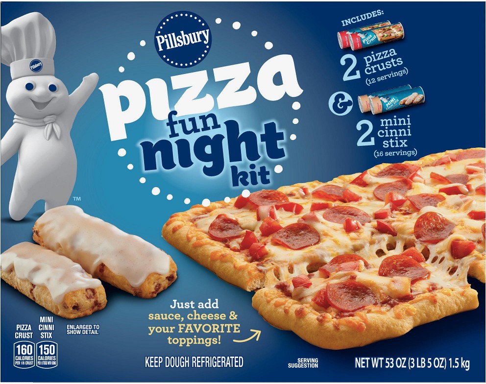 Pizza Fun Night Kit with Pizza Crust & Mini Cinni Stix, 4 pk.