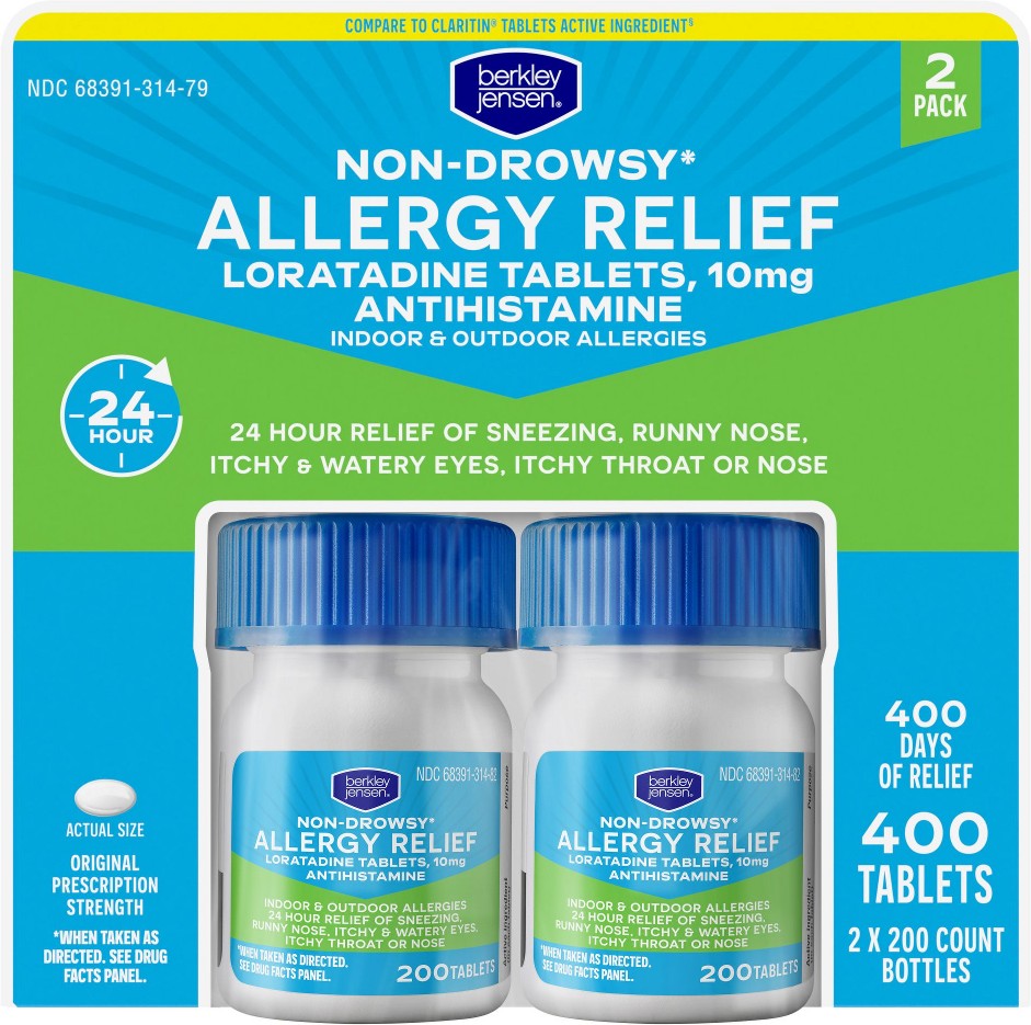 Allergy Relief Loratadine 10mg Tablets, 400 ct.