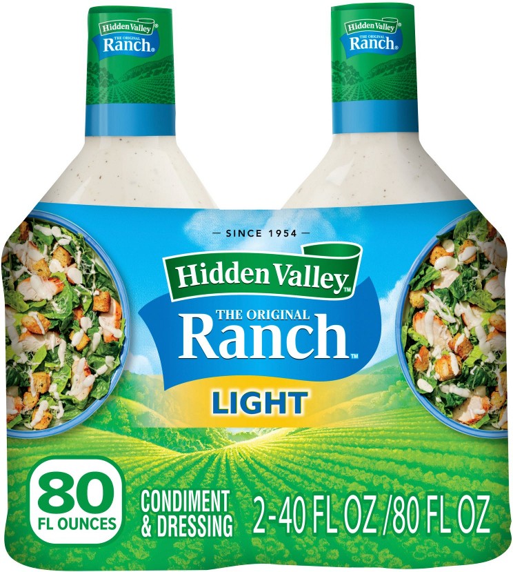 Light Ranch Condiment and Dressing, Bottles, 2 pk./40 fl. oz.