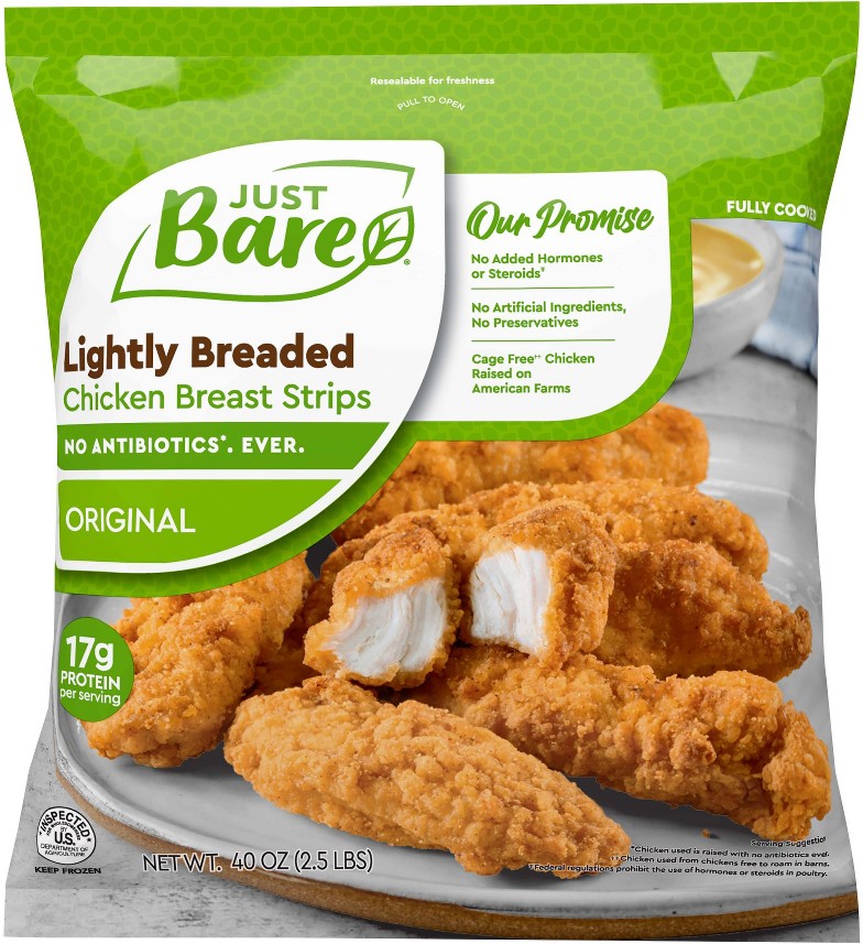 Lightly Breaded Chicken Strips, Serves 14, 2.5 lbs.
