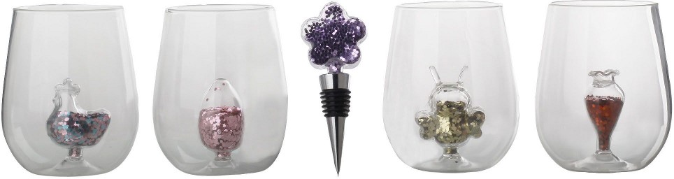 By Jeanne Fitz Easter Glitter Icon, Set of 5