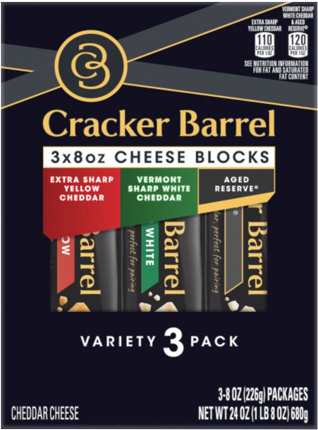 Cheddar Cheese Variety Pack, 3 pk./8 oz.