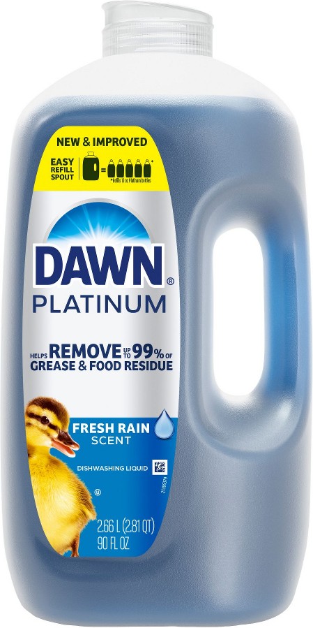 Platinum Dish Soap Liquid with Grease Removal - Fresh Rain Scent, 90 fl. oz.