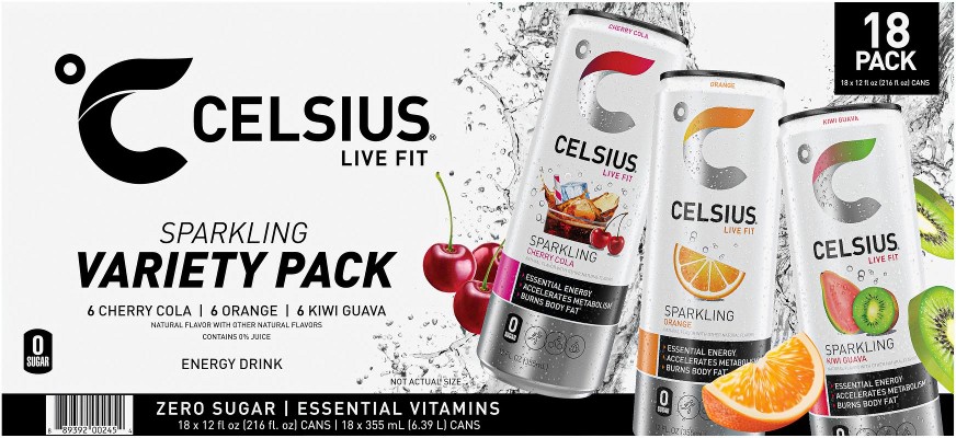 Sparkling New Core Variety Pack, Functional Energy Drink, 18 pk./12 fl. oz.