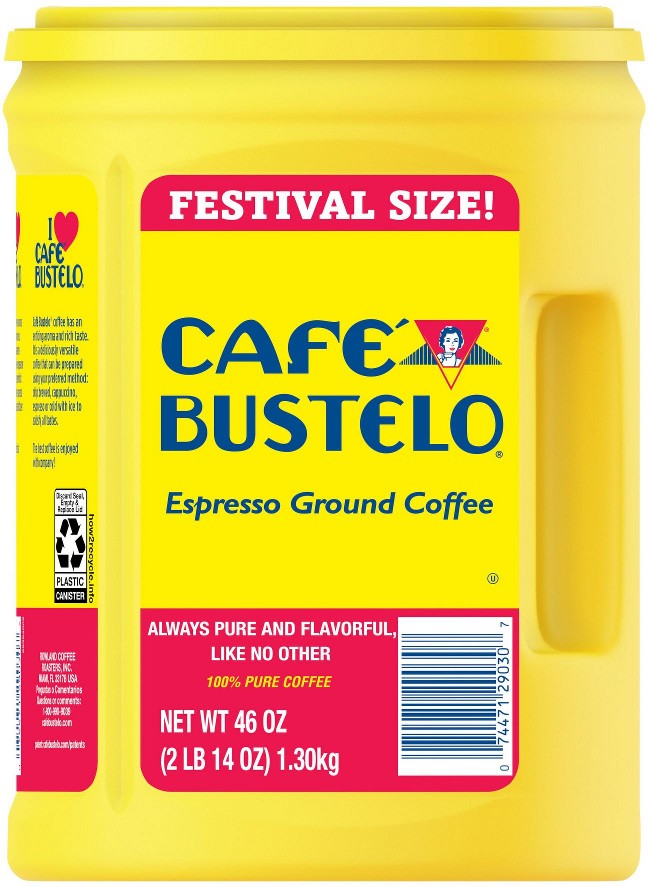Espresso Dark Roast Coffee, Festival Size Ground Coffee Canister, 46 oz.