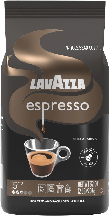 Espresso Whole Bean Coffee, Medium Roast, 100% Arabica Blend, Bag, 2 lbs.