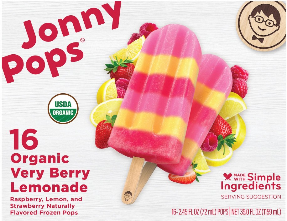 Organic Very Berry Lemonade Water Pops, Frozen Bars, 16 ct.