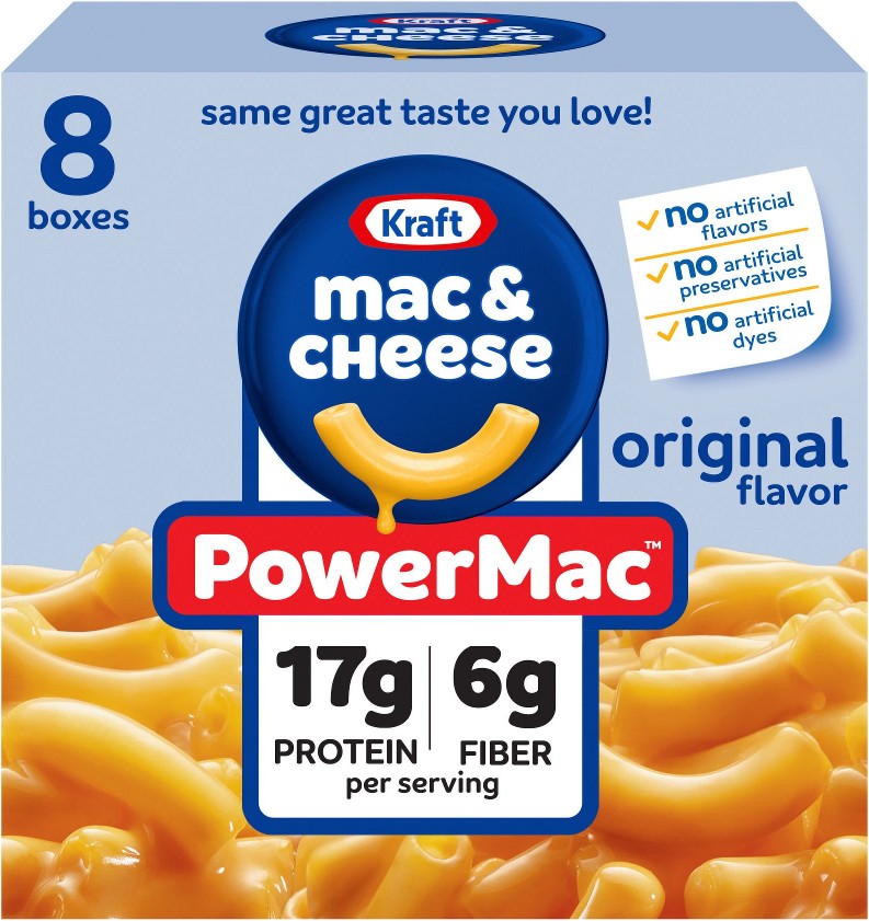 Power Mac Mac & Cheese Macaroni and Cheese Dinner, 8 pk./7.25 oz.