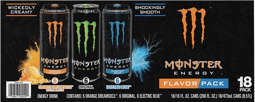 Flavors Variety Pack, Original, Electric Blue, Orange Dreamsicle, 18 pk./16 fl. oz.