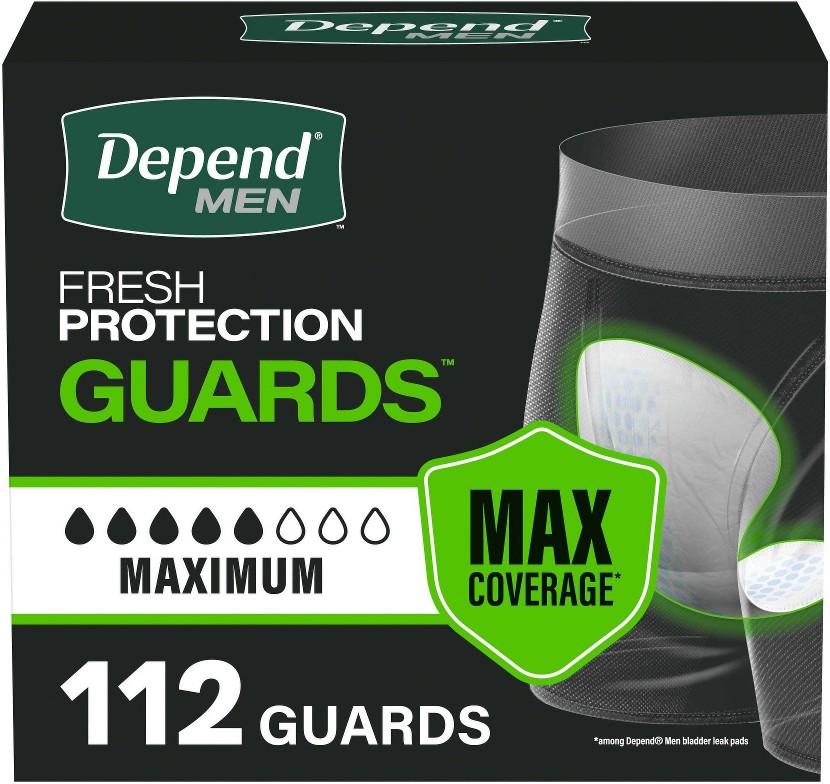 Guards Incontinence Pads for Men, Maximum Absorbency, 112 ct.