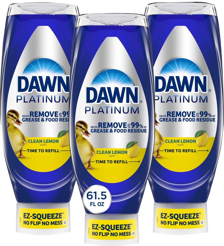 Platinum Bleach Alternative EZ-Squeeze Dish Soap - Clean Lemon, 3 pk./20.5 fl. oz. each
