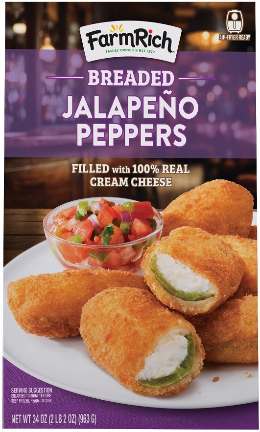 Breaded Jalapeno Peppers, Filled with Cream Cheese, 34 oz.